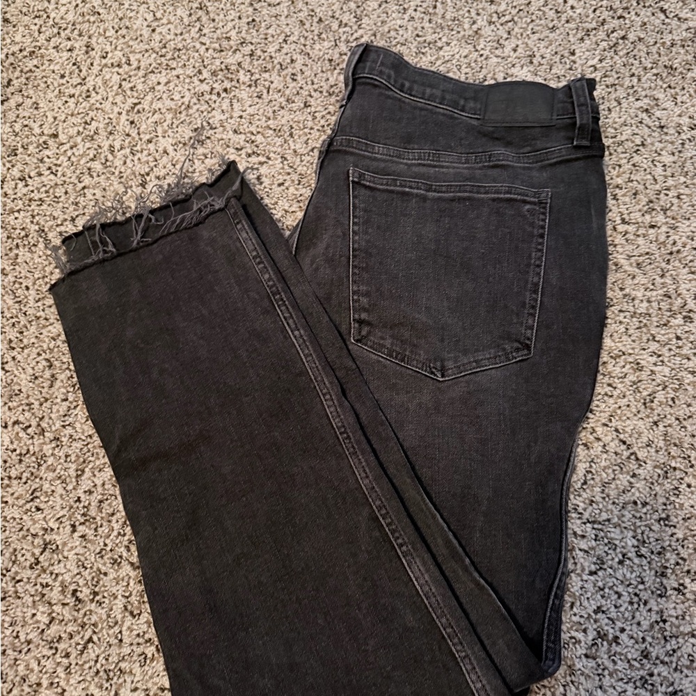 Madewell Women's Black Straight Leg Jeans - Stovepipe